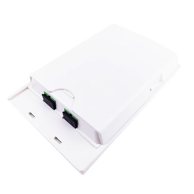 Plastic Fiber Optic Faceplate Socket Panel voor FTTH en installatie in White 2 Cores