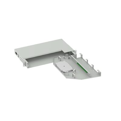 Sub-optisch distributieframe 12 kernen 19 inch FC APC Type Swing Patch Panel voor netwerk FTTH