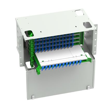 Fiberoptische apparatuur voor FTTX en datacenters E2K Type 96 Ports Patchpanel in het beste geval
