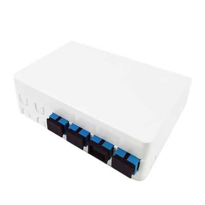 FTTH-netwerk binnen 4 kernen SC UPC Plastic Fiber Optic Faceplate Socket Panel in grijs