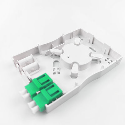 Grijs LC APC Plastic Fiber Optic Faceplate Socket Panel 2 Kernen voor Indoor Network