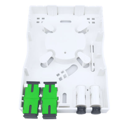 2 Core SC APC Plastic Fiber Optic Faceplate Socket Panel voor binnen in FTTH-netwerk