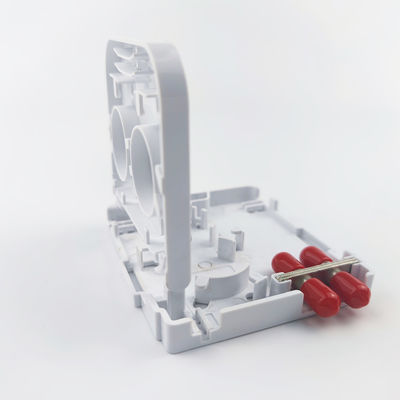 2 Core ST UPC Plastic Fiber Optic Face Plate Socket Panel voor FTTH White integratie