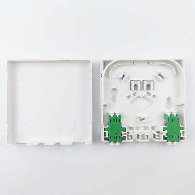2 Core LC APC Plastic Faceplate Fiber Optic Socket Panel voor binnen in FTTH-netwerk