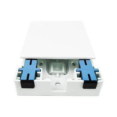 Grijzige 2 kern UPC Plastic Fiber Optic Faceplate Socket Panel voor Indoor FTTH Network