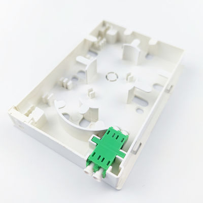 2 Core LC APC Plastic Fiber Optic Faceplate Socket Panel voor FTTH White Time 5 jaar