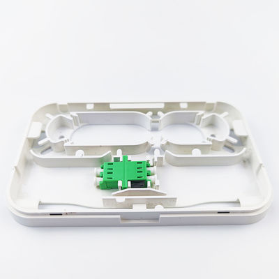 1 Port Grey APC Plastic Fiber Optic Faceplate Socket Panel voor binnen in FTTH-netwerk