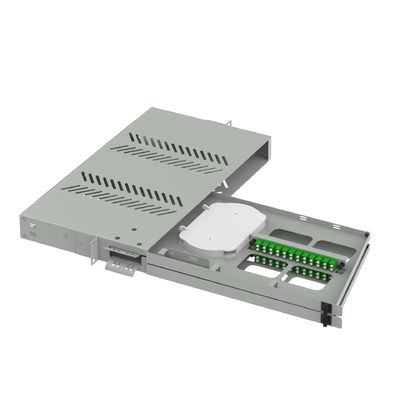 Sub-optisch distributieframe 24 poorten LC APC Swing Type 19 inch Fiber Optic Patch Panel