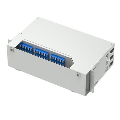 Suboptisch distributieframe voor 96 kernen Glasvezelapparatuur Grijz/Zwart LC UPC-type