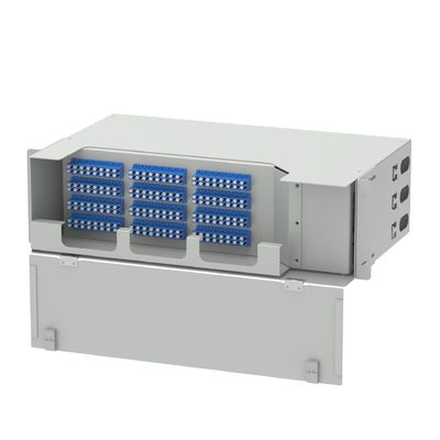 Suboptisch distributieframe voor 96 kernen Glasvezelapparatuur Grijz/Zwart LC UPC-type