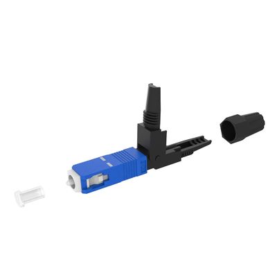 Simplex SC glasvezel snelle connector UPC gepolijst voor FTTH veld assemblage in het netwerk