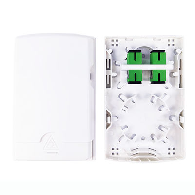 Plastic Fiber Optic Faceplate Socket Panel voor FTTH en installatie in White 2 Cores