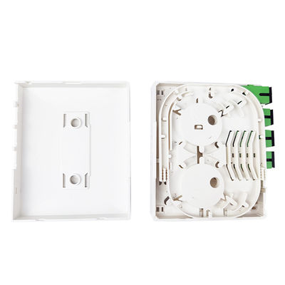 4 Core Plastic Fiber Optic Faceplate Socket Panel SC Connector Voor FTTX Indoor 5