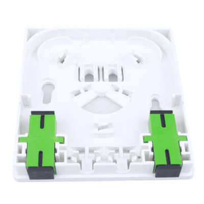 SC Connector Type 2 Cores Plastic Fiber Optic Faceplate Socket Panel voor FTTH Indoor