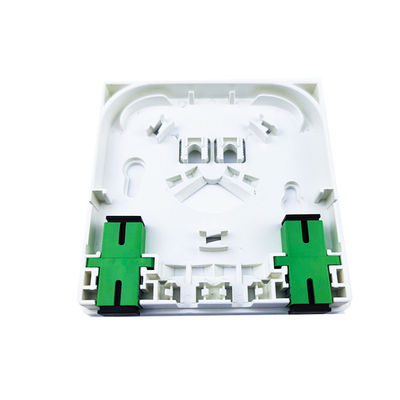 SC Connector Type 2 Cores Plastic Fiber Optic Faceplate Socket Panel voor FTTH Indoor