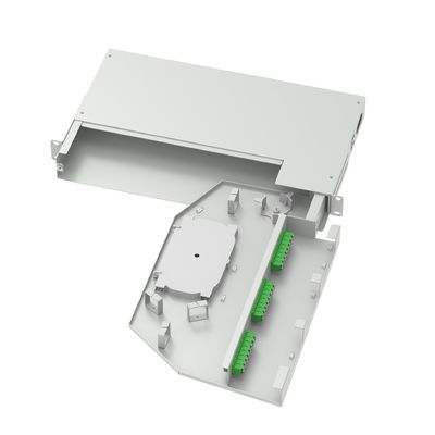 24 Core LC APC Type 19 inch Swing Patch Panel Sub Optic Distribution Frame Beste Grijs