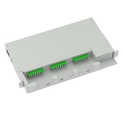 24 Core LC APC Type 19 inch Swing Patch Panel Sub Optic Distribution Frame Beste Grijs