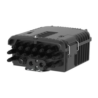 Buiten FTTH-optische glasvezelsplitterbox voor 48 splicingcapaciteit en 3 hoofdkabelpoorten