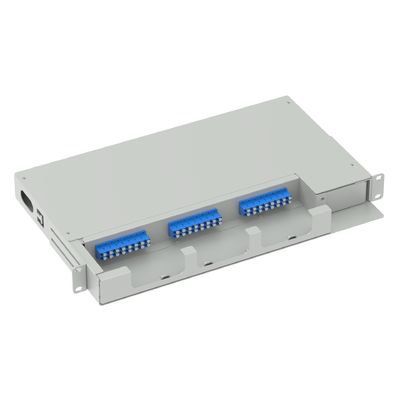 24 kernen Glasvezelapparatuur 19 inch Swing Patch Panel LC UPC-type voor FTTX ODN