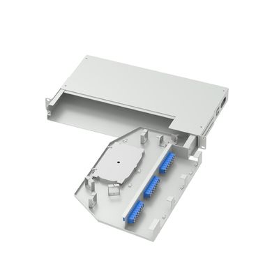 24 kernen Glasvezelapparatuur 19 inch Swing Patch Panel LC UPC-type voor FTTX ODN