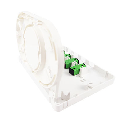 SC Connector 4 Cores Plastic Fiber Optic Faceplate Socket Panel voor FTTH Netwerken 5