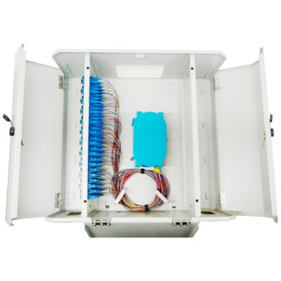 SC FC LC Connectors 96 Ports FTTH Fiber Optic Distribution Box voor FTTX Metal Termination