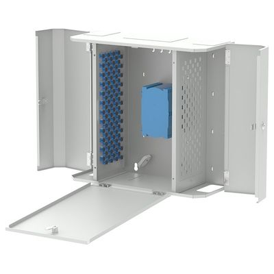 SC FC LC Connectors 96 Ports FTTH Fiber Optic Distribution Box voor FTTX Metal Termination