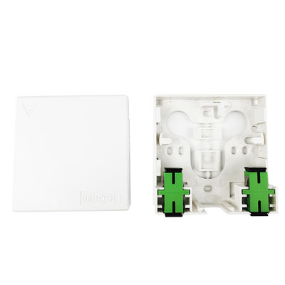 2 Core Plastic Fiber Optic Faceplate Socket Panel Network voor FTTH-installaties binnen