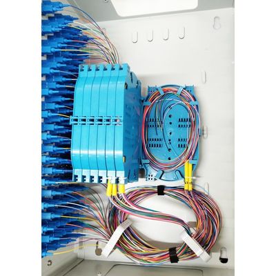 SC FC LC Connectors 96 Ports FTTH Fiber Optic Distribution Box voor FTTX Metal Termination