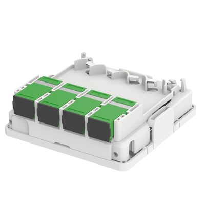 FTTX 4 Core Plastic Fiber Optic Faceplate Socket Panel voor binnen met SC-connector