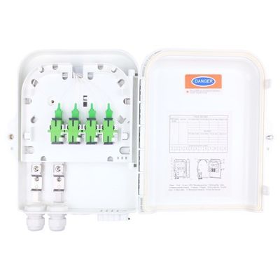 Muur/pool 8 kernen buiten FTTH optische terminal glasvezel distributie doos met 3 keer