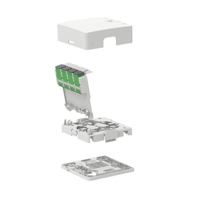 FTTX 4 Core Plastic Fiber Optic Faceplate Socket Panel voor binnen met SC-connector