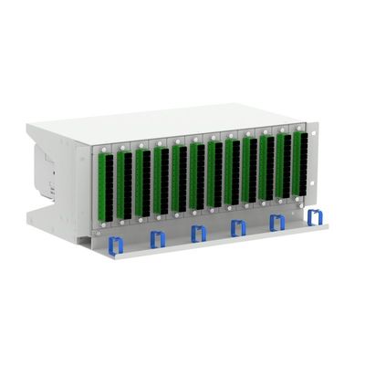 Grijs RAL 7035 4U 144 kernen 19 inch glasvezel patch panel Sub ODF met 3