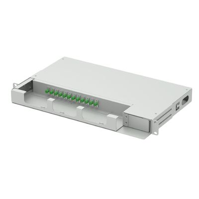 Sub-optisch distributieframe 12 kernen 19 inch FC APC Type Swing Patch Panel voor netwerk FTTH