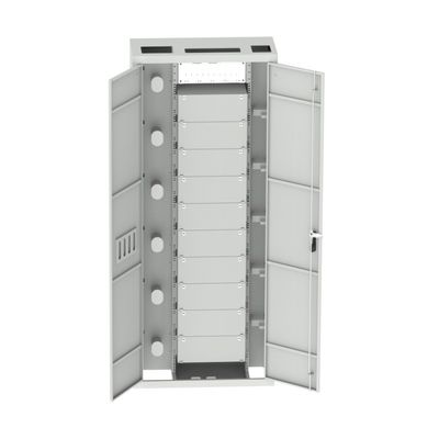 Koudgewalst staal 19 inch Patchpanel Indoor Fiber Optical Distribution Frame ODF