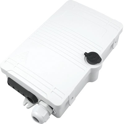 FTTH IP65 Outdoor 4 Cores Fiber Optic Termination Box met SC Connector Wall Mount Grijz