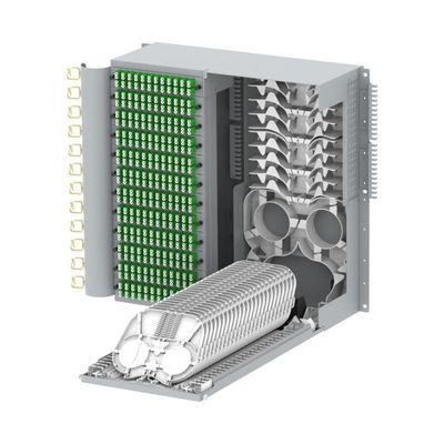 576 Kernen Hoge dichtheid Flip Down 19 inch glasvezel patch panel voor bekabeld LAN-netwerk