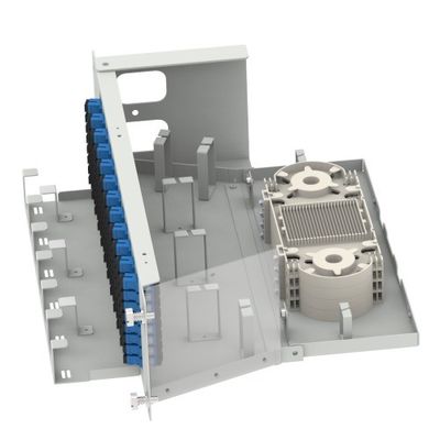 5 Time Gray 96cores 19 inch Flip down Fiber optic patchpanel voor optische apparatuur