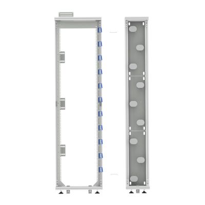 FTTH 19 inch zilver/grijs open rek aluminium profiel glasvezel distributie frame ODF