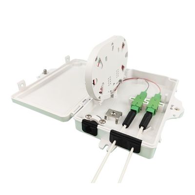 Netwerkdistributietoegang Outdoor FTTH IP65 Fiber Optic Termination Box 2 Cores PC ABS