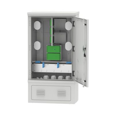 FDC 96A IP65 SMC Outdoor Fiber Distribution Cabinet voor FTTH FTTX 1035 * 550 * 310 mm