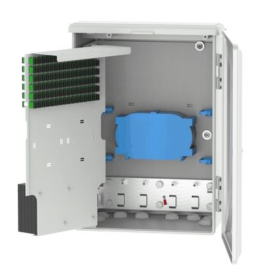 Grijs 96 Core Outdoor FTTH SC Fiber Optic Terminal Box Netwerk Fiber Distribution Boxes