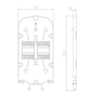 24 Core Fiber Optic Splice Distribution Closure Tray voor FTTX-netwerken in ODN-netwerken