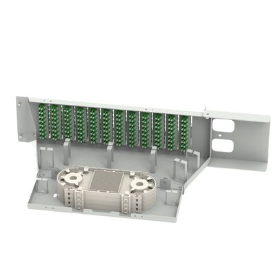 19 inch glasvezel apparatuur LC APC Type 96 Cores Swing optische patchpanel met 5 Tijd