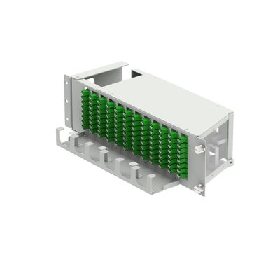 19 inch glasvezel apparatuur LC APC Type 96 Cores Swing optische patchpanel met 5 Tijd