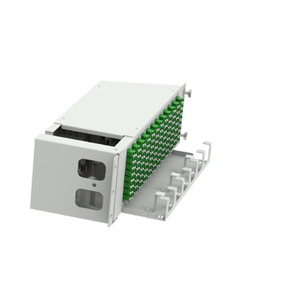 19 inch glasvezel apparatuur LC APC Type 96 Cores Swing optische patchpanel met 5 Tijd