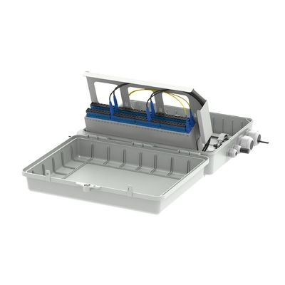 Grijze 4-poort glasvezel distributie doos IP65 waterdicht voor buiten in netwerk model