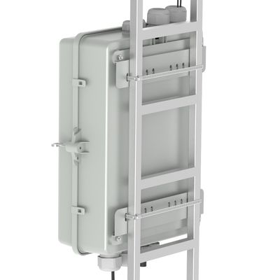 Grijze 4-poort glasvezel distributie doos IP65 waterdicht voor buiten in netwerk model