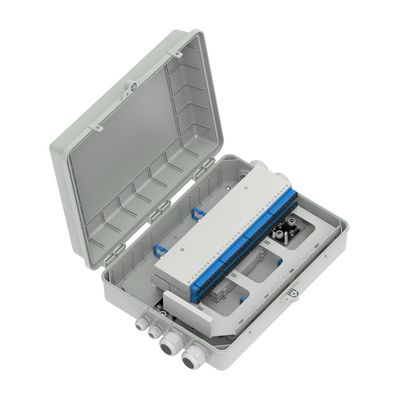 Grijze 4-poort glasvezel distributie doos IP65 waterdicht voor buiten in netwerk model