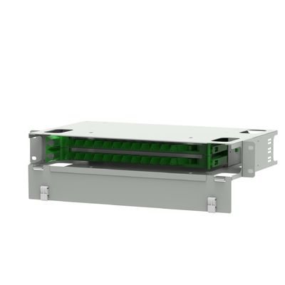 24 Port-optisch glasvezelverspreidingspatchpaneel E2000 Type voor netwerk-ODN en datacenters